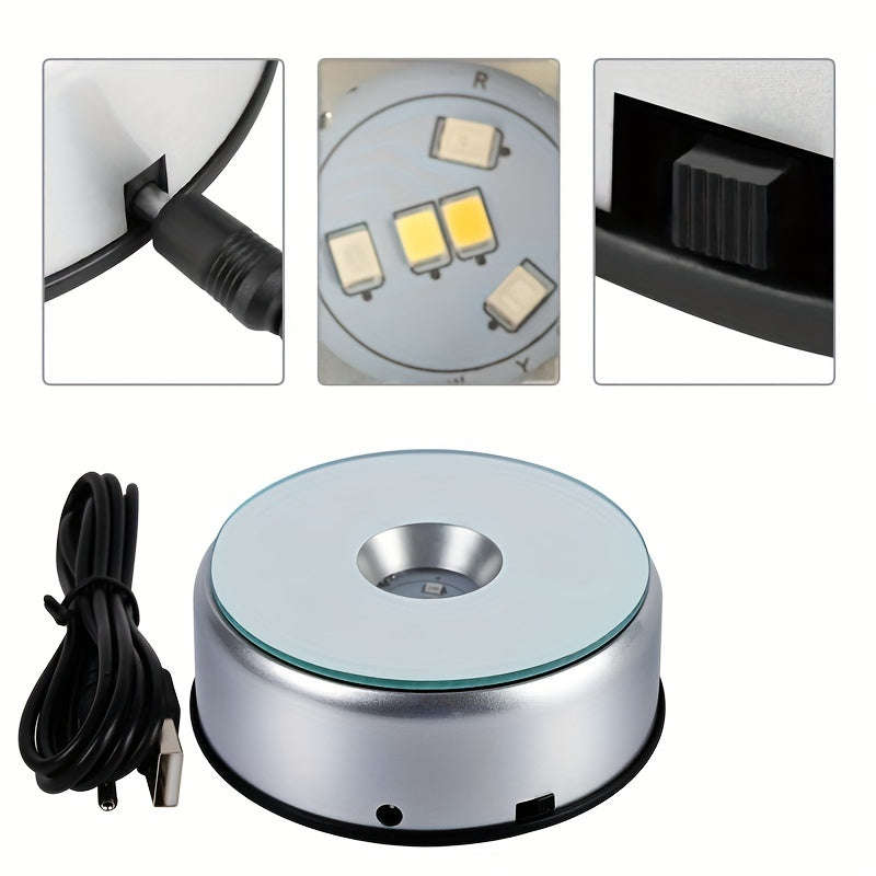 Rotating Display Stand Light Base with Multicolor Light