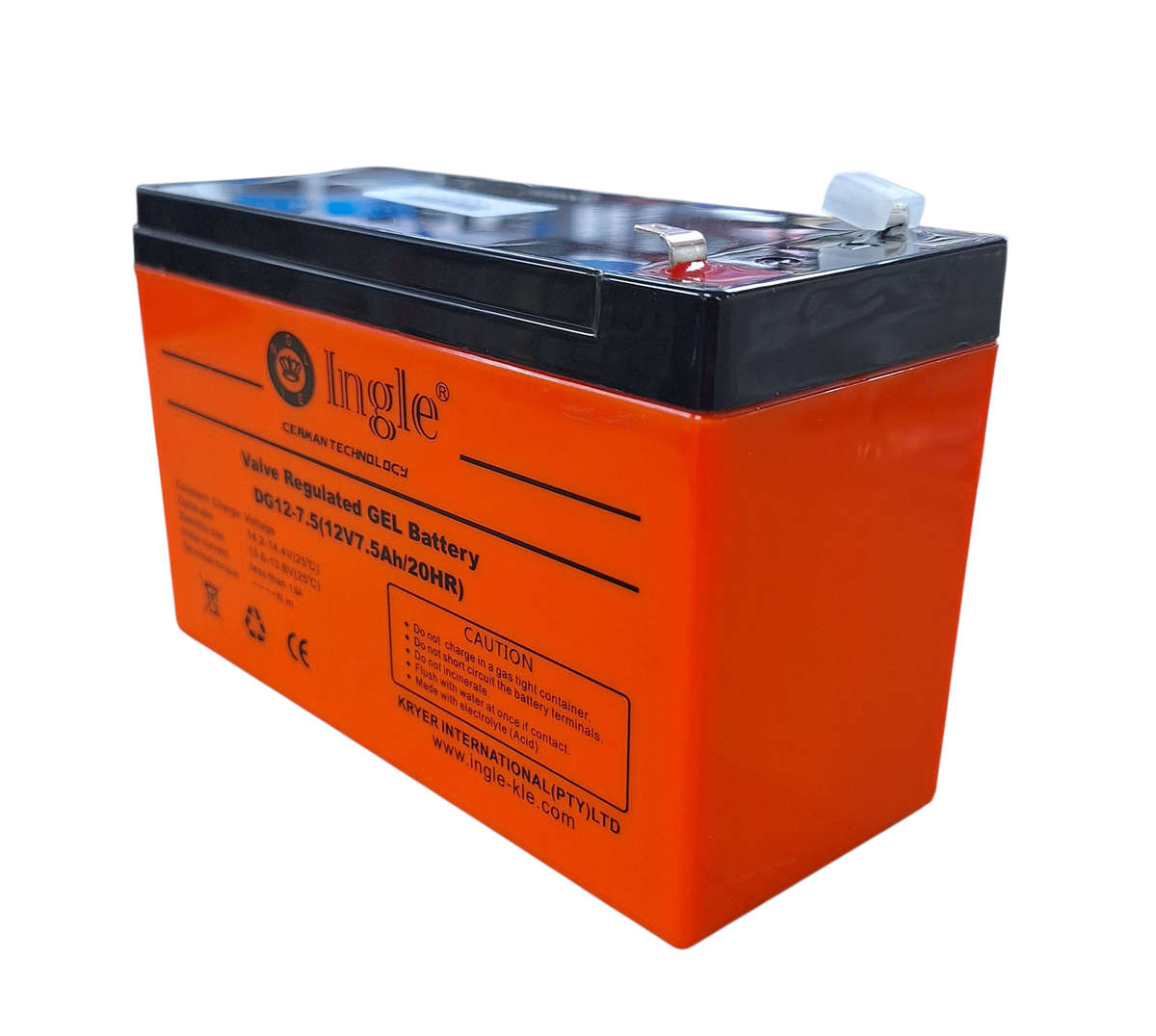 Ingle Valve Regulated Gel Battery (12v 7.5Ah)