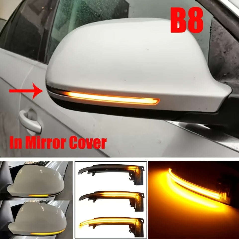 2 Dynamic Turn Signal Mirror Lights. Suitable for Audi A4 A5 B8 A3 8P Q3 A6 C6 4F S6