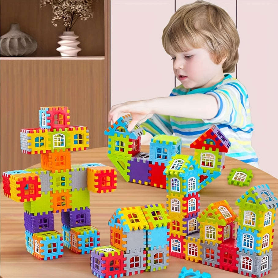 130pcs Kids Building Blocks Set - Large Particle Interlocking Bricks