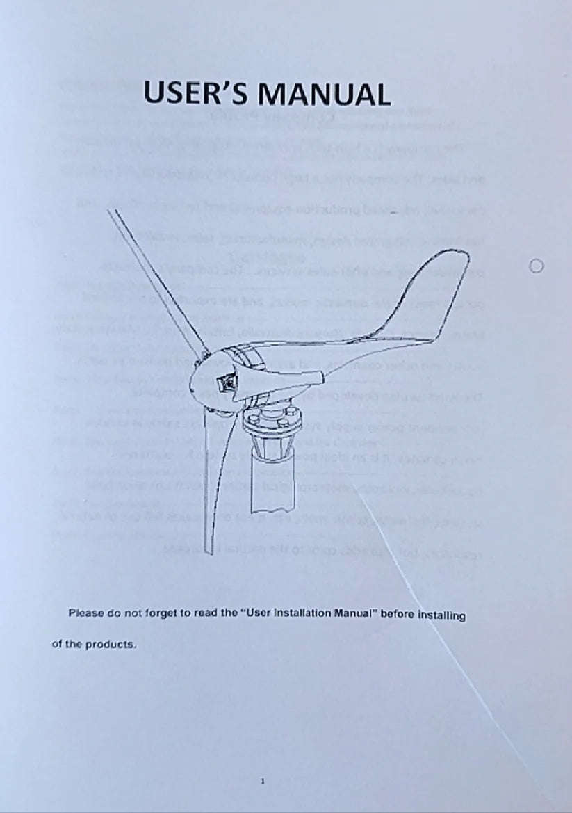 400W 3 Blades 48V Wind Turbine with PWM Charge Controller
