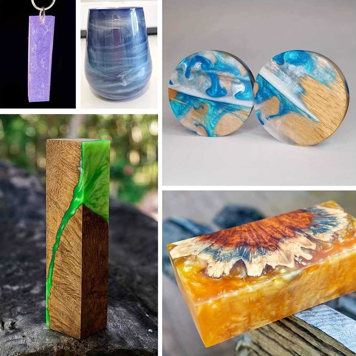 24 Colors Mica Powder for Epoxy Resin, Shimmery Powder, and Easy to Mix