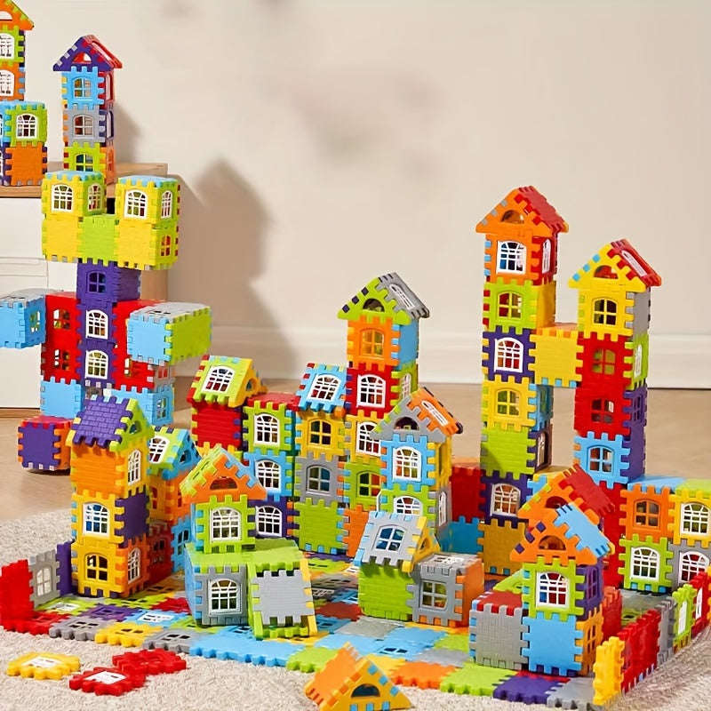 130pcs Kids Building Blocks Set - Large Particle Interlocking Bricks