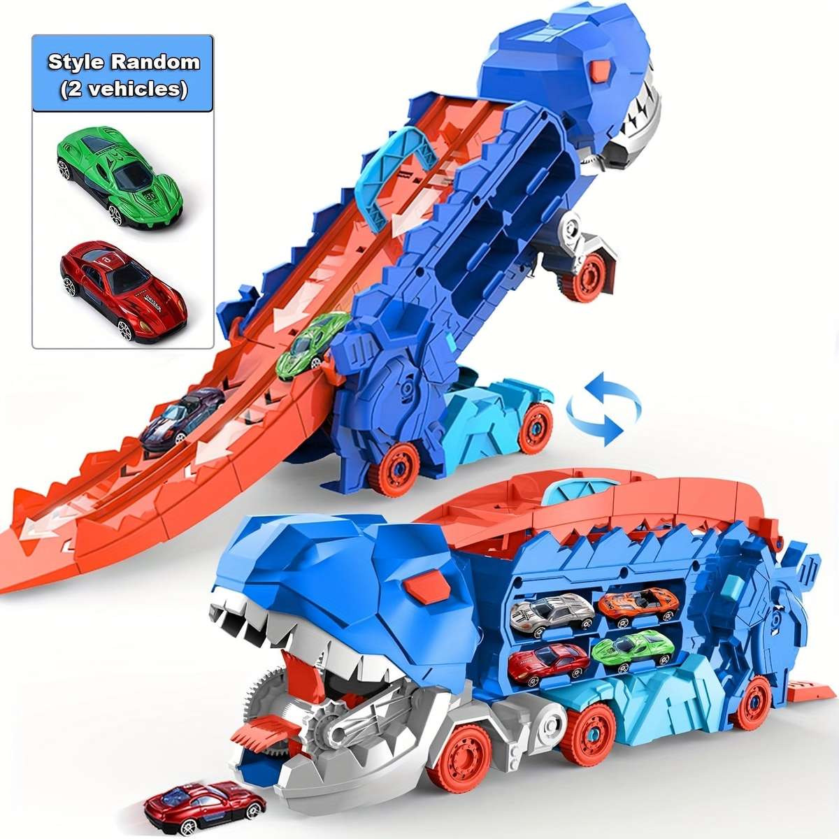 25-Inch Foldable Track, Transformable Tyrannosaurus Truck