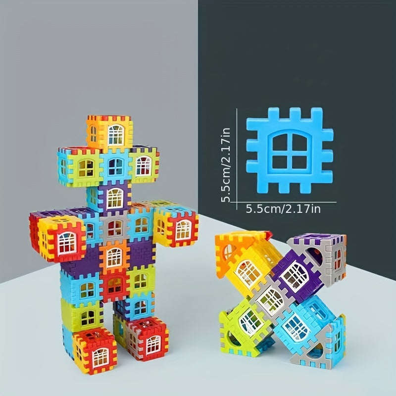 130pcs Kids Building Blocks Set - Large Particle Interlocking Bricks