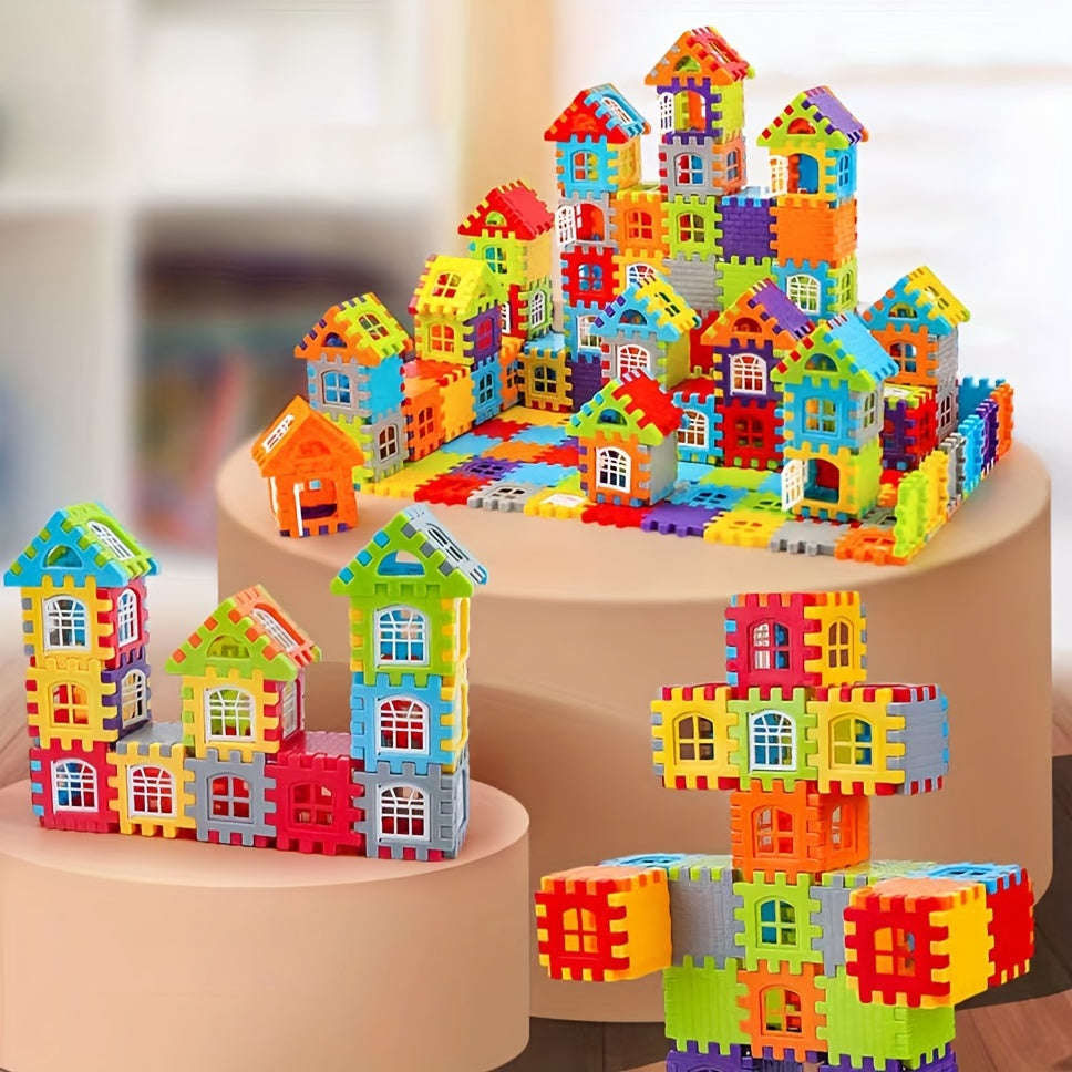 130pcs Kids Building Blocks Set - Large Particle Interlocking Bricks