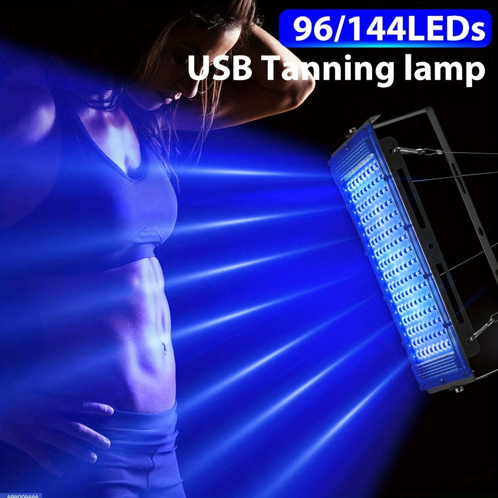 2pcs 144 LEDs USB UV Tanning Light Strip with Metal Lanyard And Ties