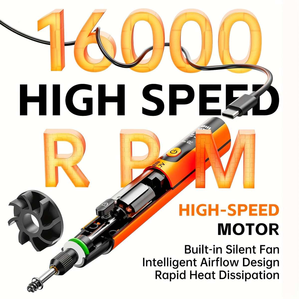 Wireless DIY 6-Speed Rotating Tool - Multifunctional Rotary Pen For All Surfaces