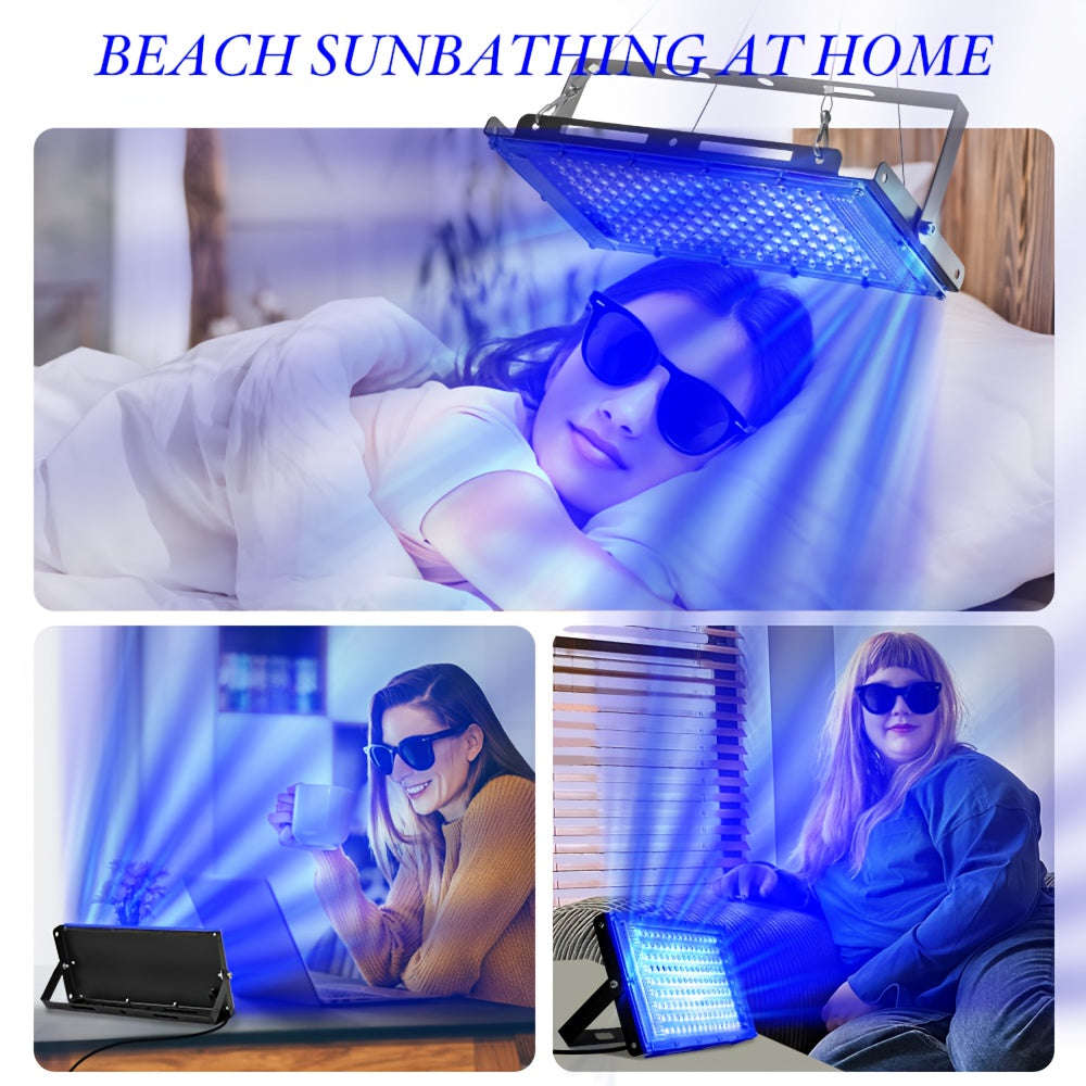 2pcs 144 LEDs USB UV Tanning Light Strip with Metal Lanyard And Ties