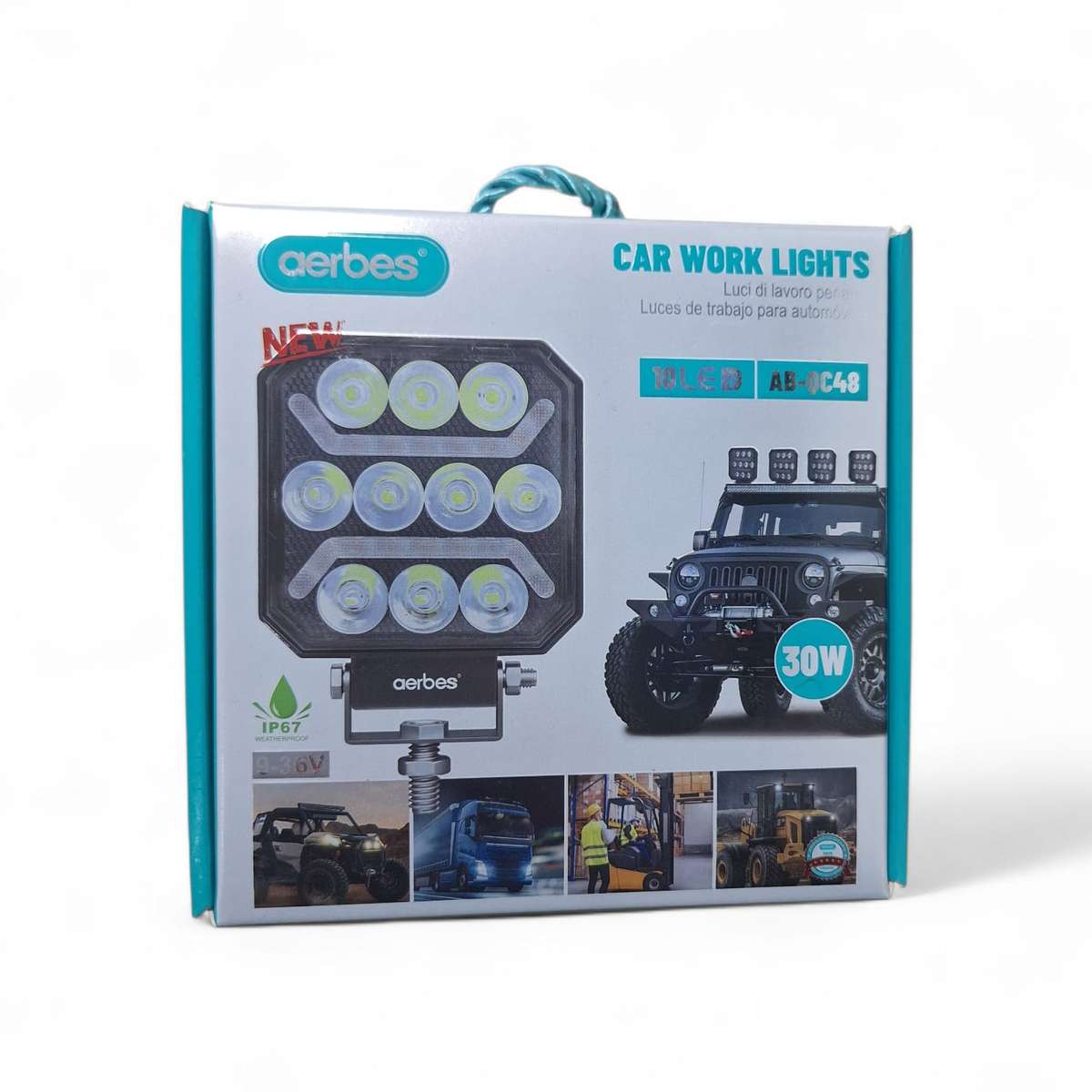 Aerbes AB-QC48 Large Field of View 10LED 30W Car Modification Spotlight