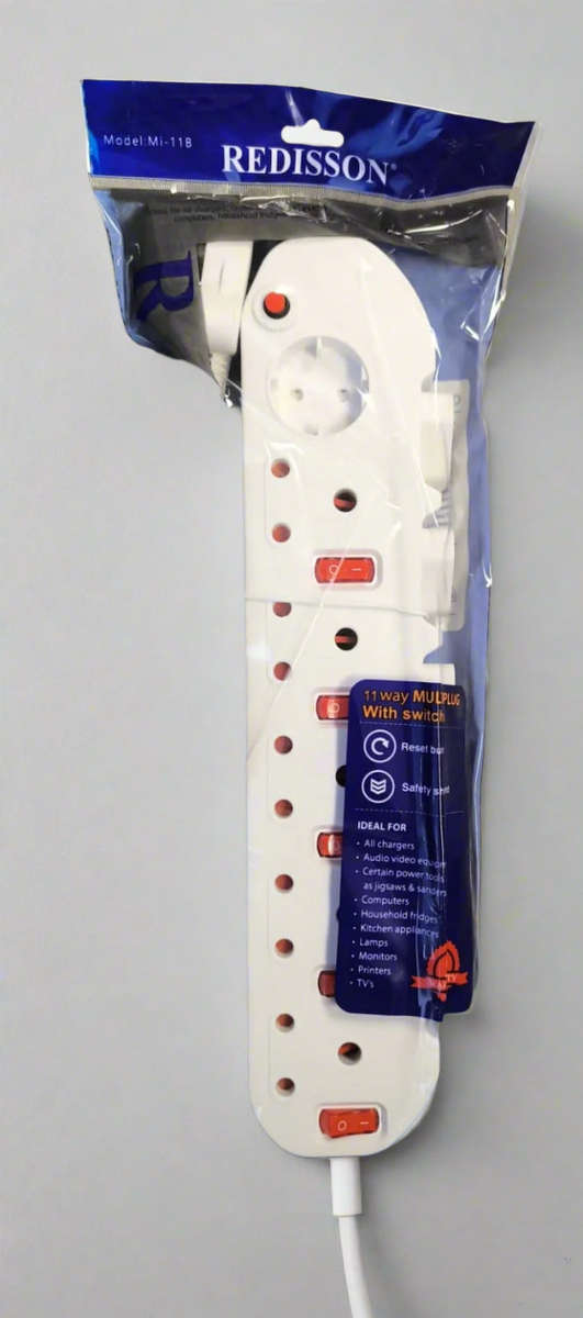 REDISSON 11 Way Switched 5x16Amp 6x5Amp 220v Multi-Plug