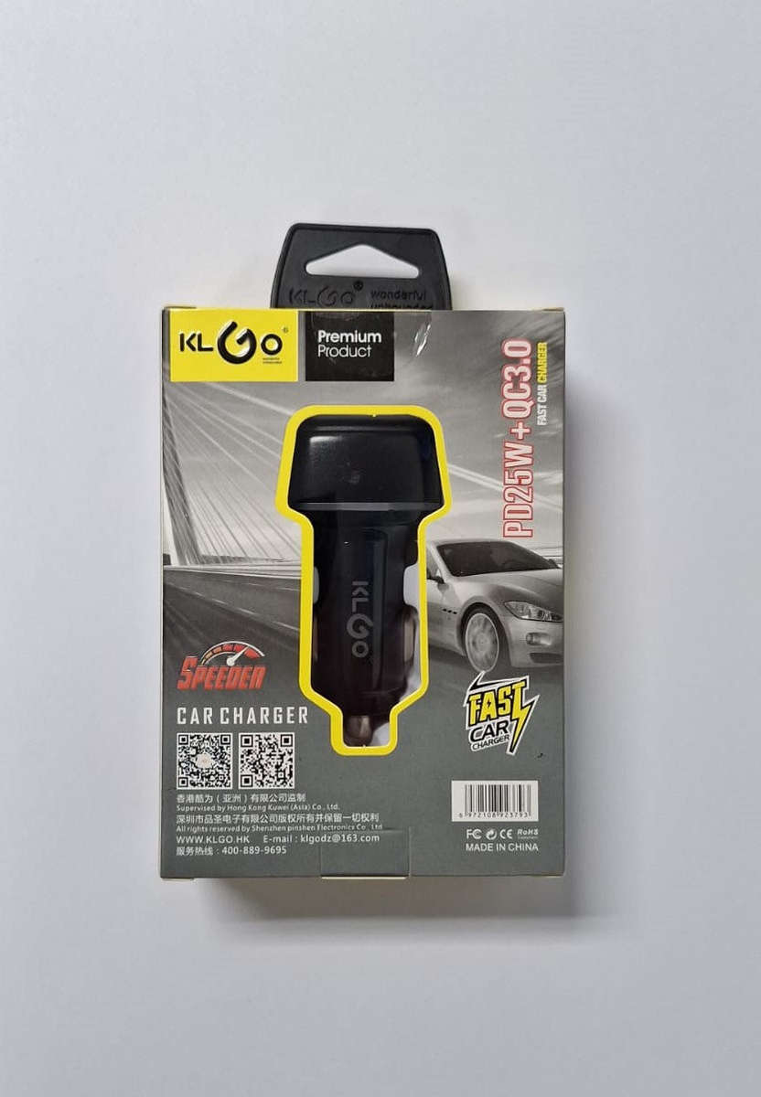 PD25W+QC3.0 Type-C & USB Mobile Phone Car Charger