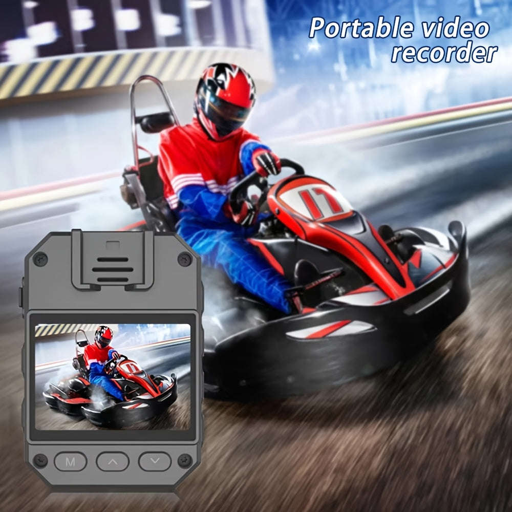 Full HD Portable Recorder, Multi-Function Back Clip Chest, Body Camera with 5.08cm HD Screen, Nig...