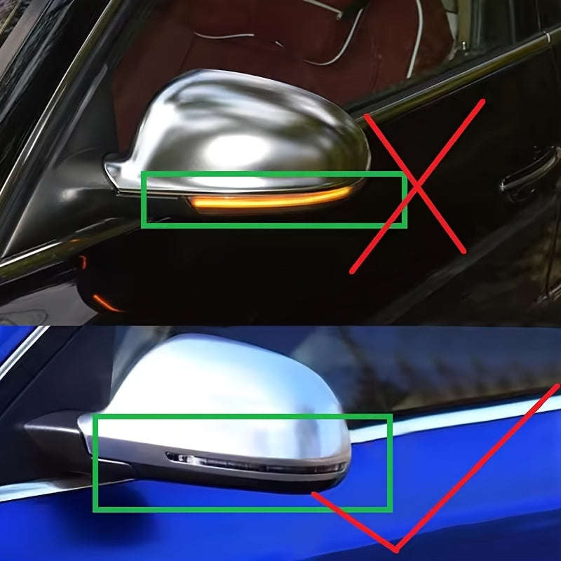 2 Dynamic Turn Signal Mirror Lights. Suitable for Audi A4 A5 B8 A3 8P Q3 A6 C6 4F S6