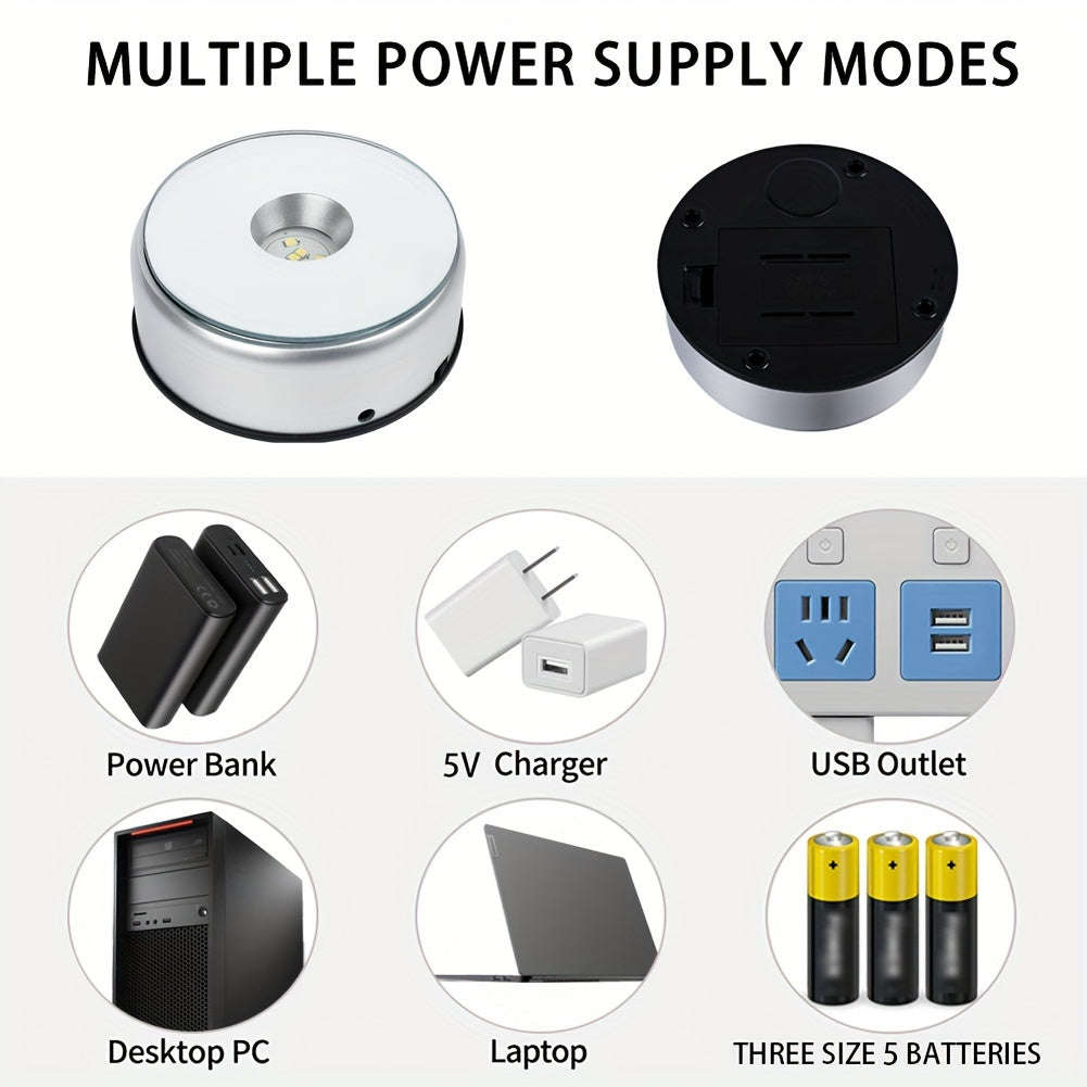 Rotating Display Stand Light Base with Multicolor Light