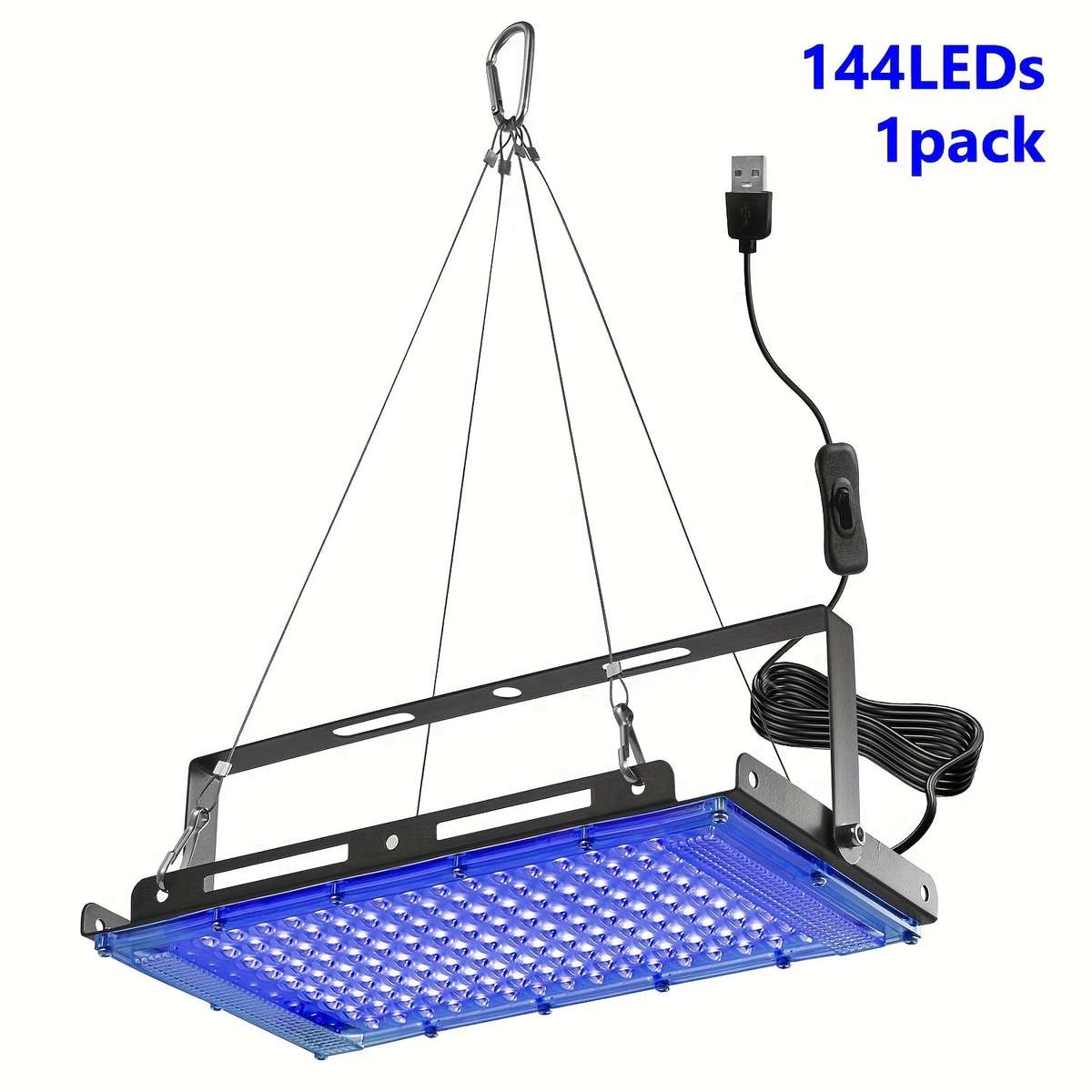 2pcs 144 LEDs USB UV Tanning Light Strip with Metal Lanyard And Ties