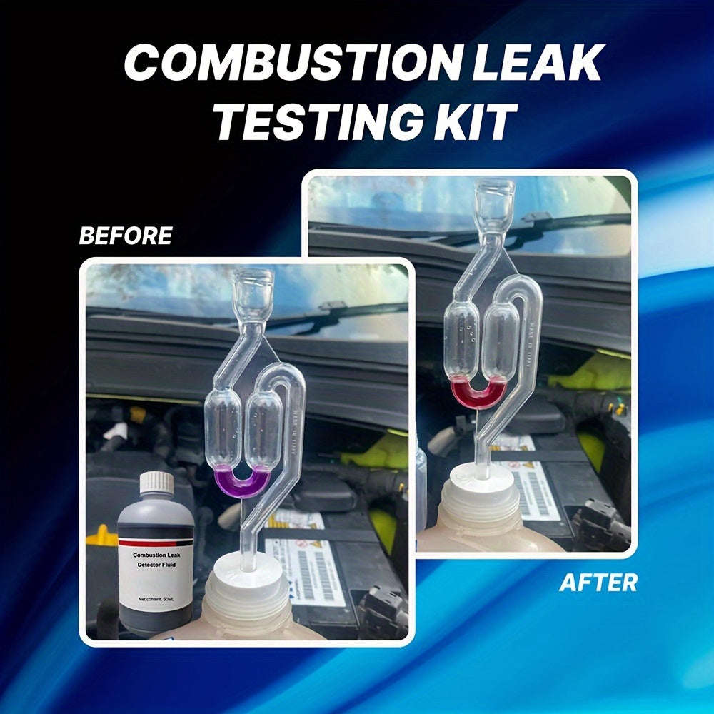 1pc PVC Combustion Leak Tester Kit, Compatible with Petrol/Diesel Vehicles