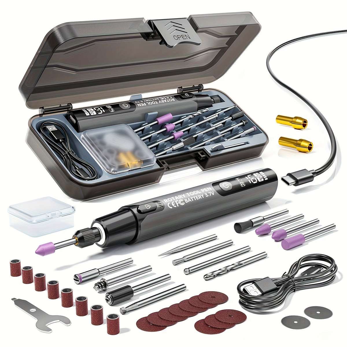 Wireless DIY 6-Speed Rotating Tool - Multifunctional Rotary Pen For All Surfaces