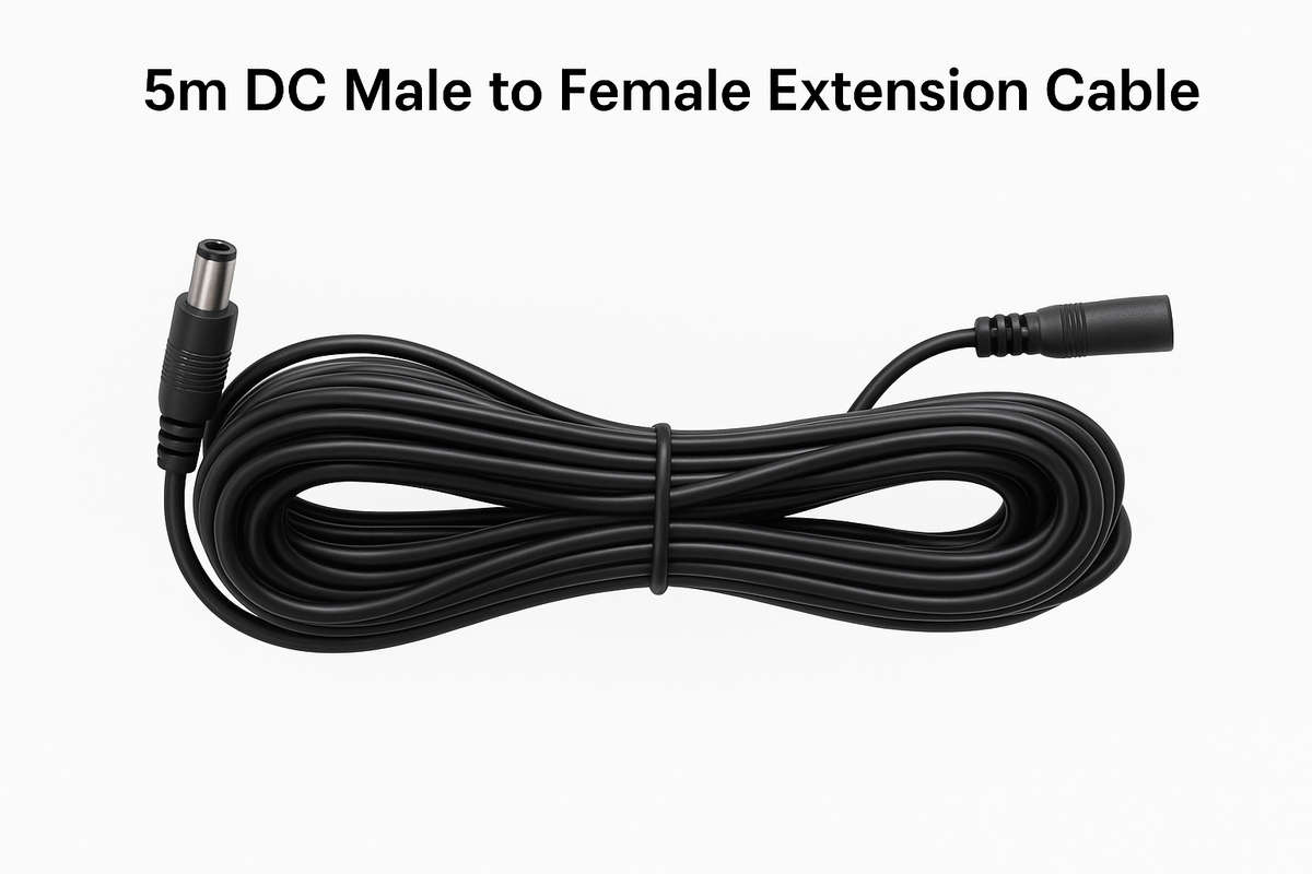 5m DC Male to Female Extension Cable