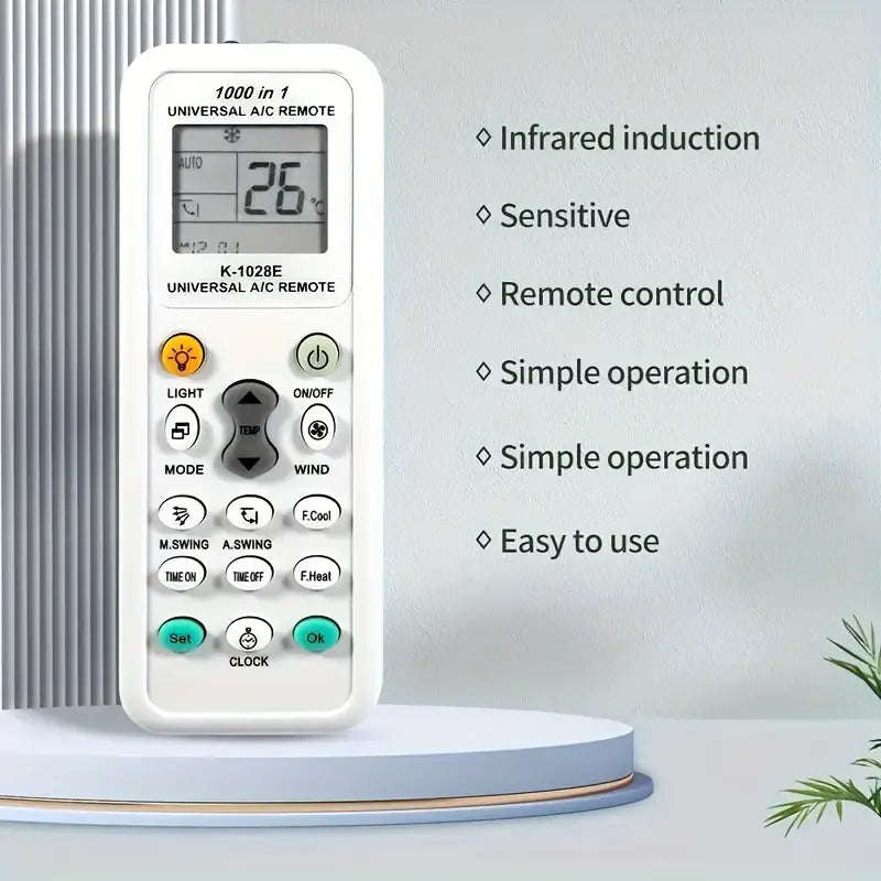 Universal A/C Remote Control - Compatible With Multiple Brands And Models