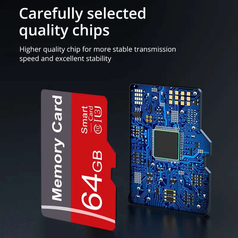 1pc Memory 64GB High Speed Flash Memory Card + Adapter
