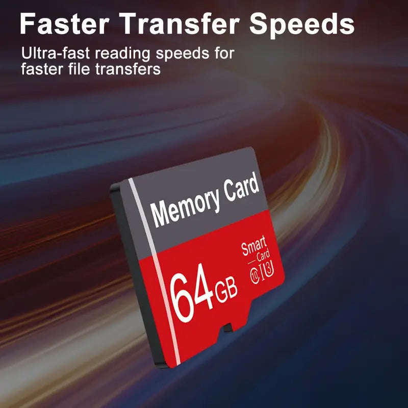 1pc Memory 64GB High Speed Flash Memory Card + Adapter