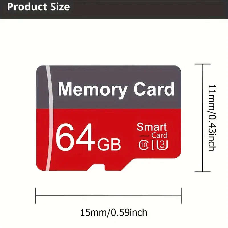 1pc Memory 64GB High Speed Flash Memory Card + Adapter