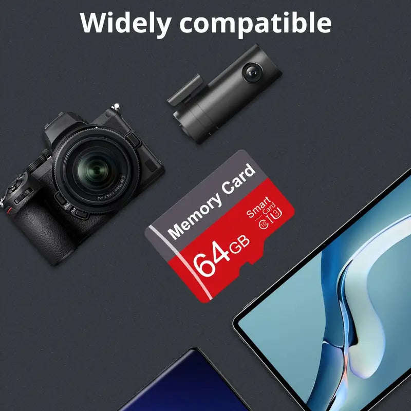 1pc Memory 64GB High Speed Flash Memory Card + Adapter