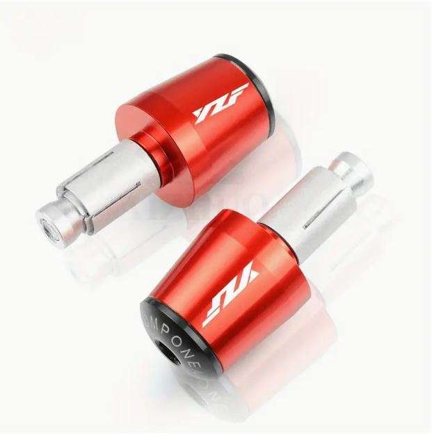 Premium CNC 22MM Motorcycle Handlebar End Plugs - Red