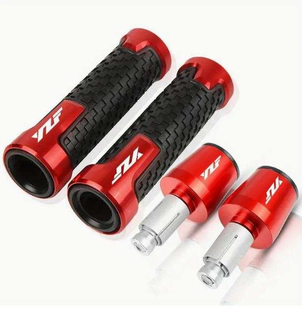 Premium CNC 22MM Motorcycle Handlebar End Plugs - Red