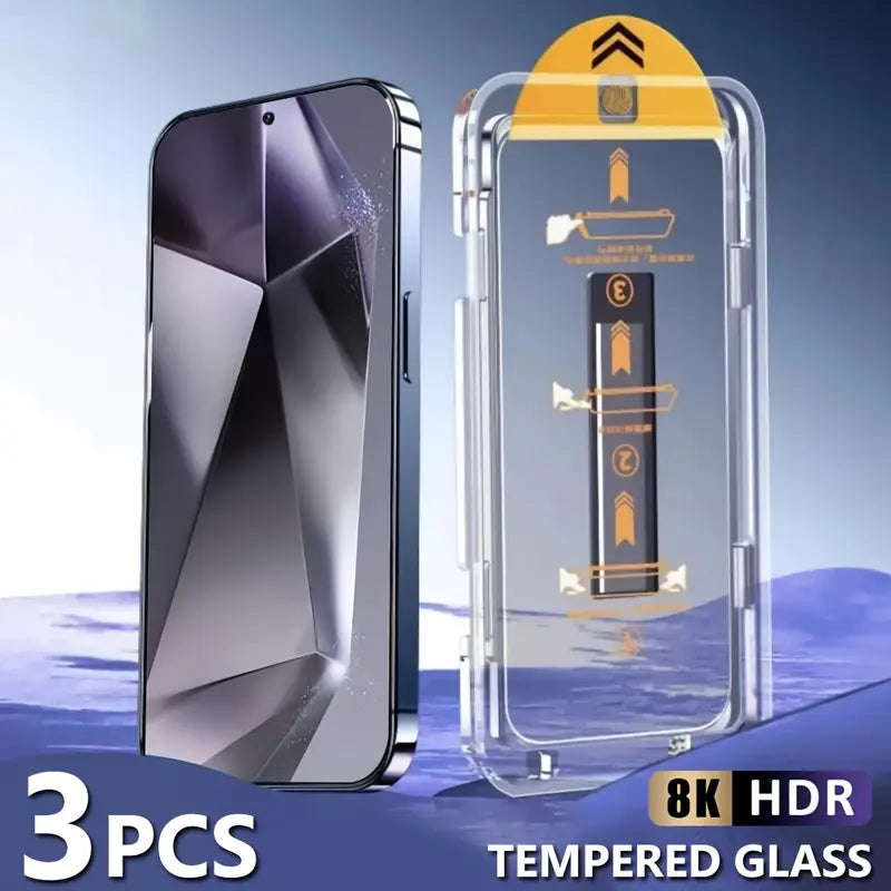 3pcs One-click Dust free Installation HD Screen Protector for Samsung Galaxy S24 Ultra