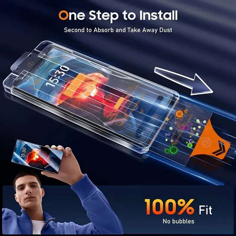 3pcs One-click Dust free Installation HD Screen Protector for Samsung Galaxy S24 Ultra