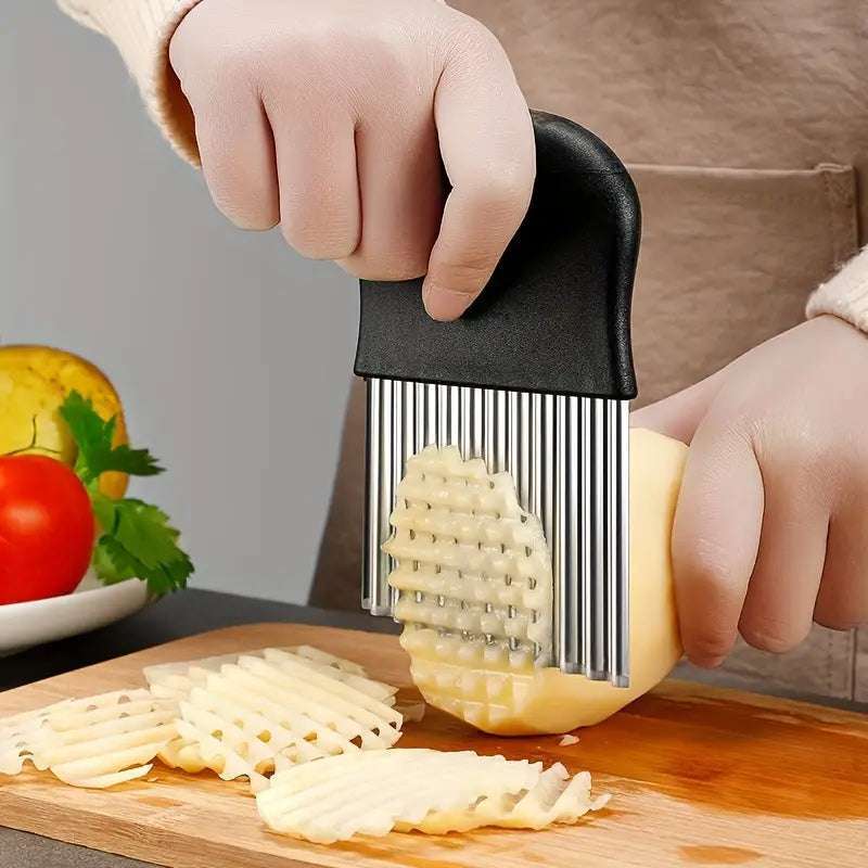 Stainless Steel Wave Shaped Potato Slicer