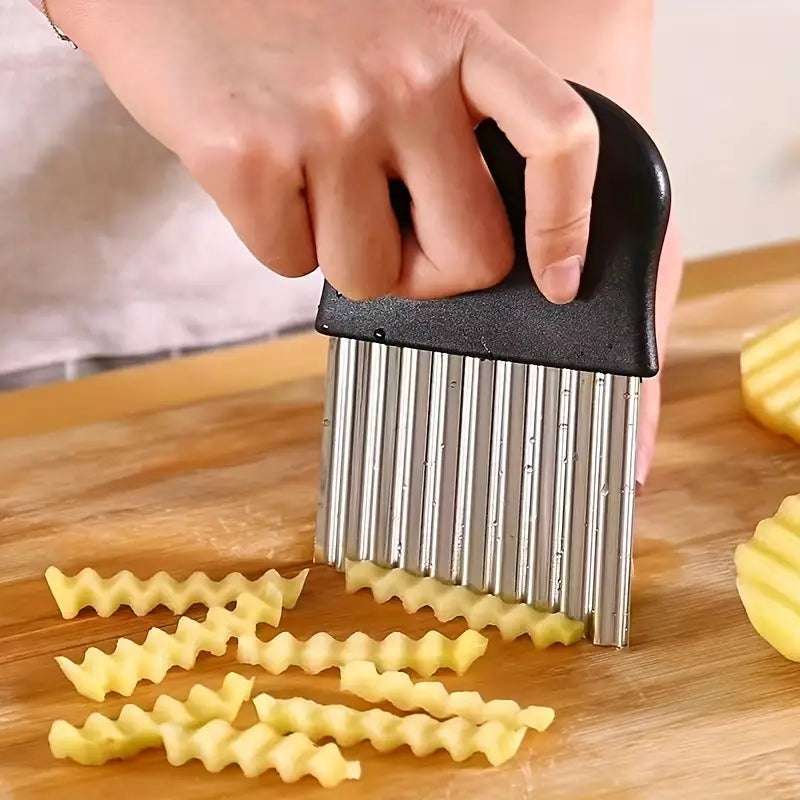 Stainless Steel Wave Shaped Potato Slicer