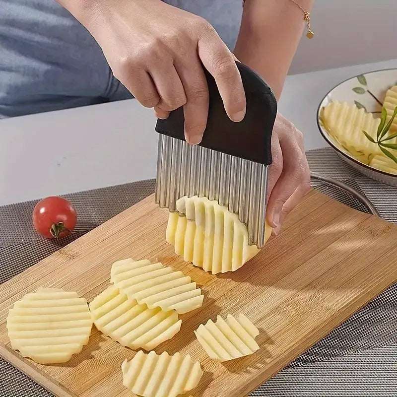 Stainless Steel Wave Shaped Potato Slicer