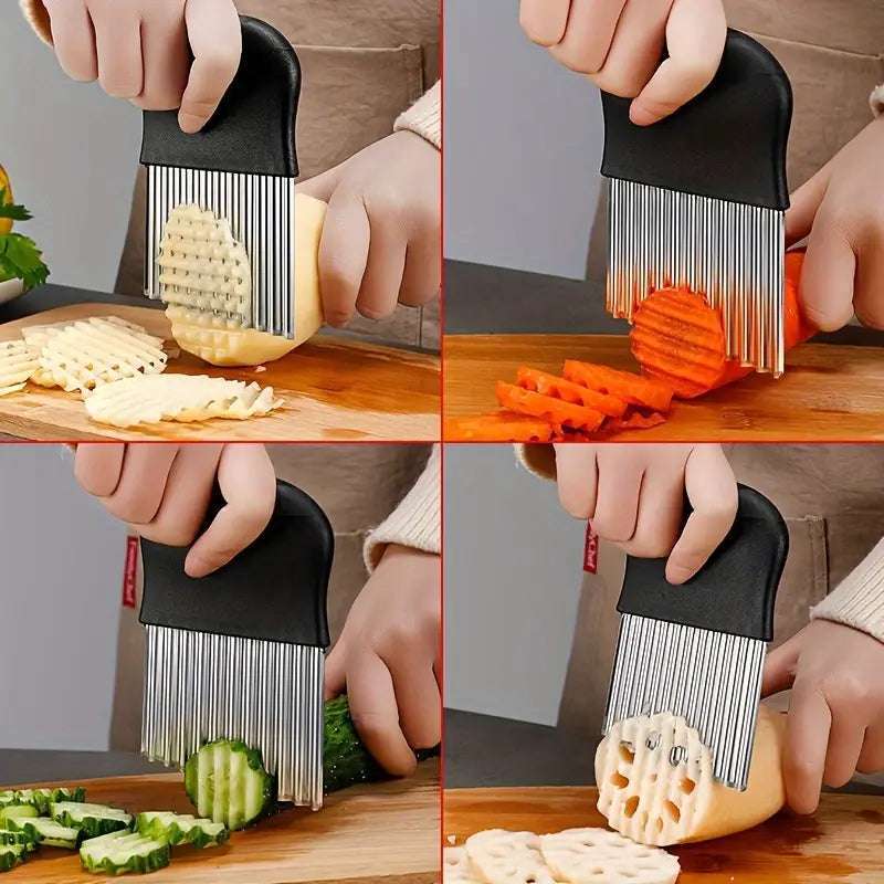 Stainless Steel Wave Shaped Potato Slicer