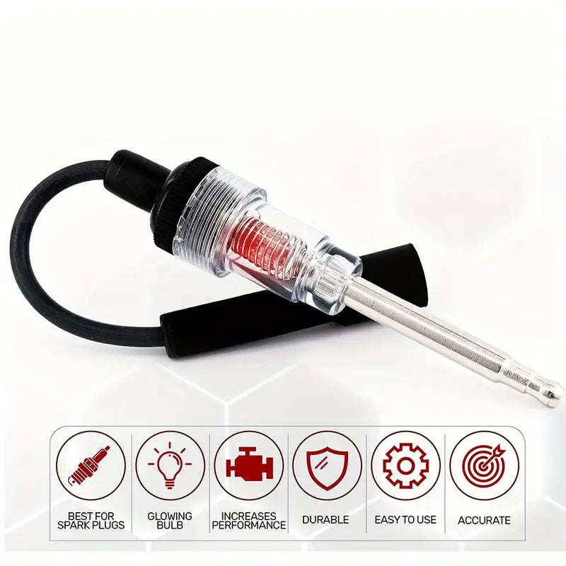 1pc Spark Plug Tester, Engine Ignition Diagnosis Tool, Durable Plastic Body, Easy to Use, Accurat...
