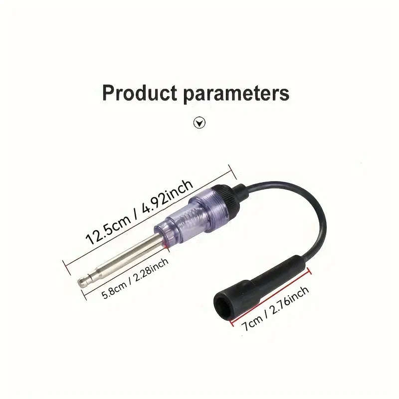 1pc Spark Plug Tester, Engine Ignition Diagnosis Tool, Durable Plastic Body, Easy to Use, Accurat...