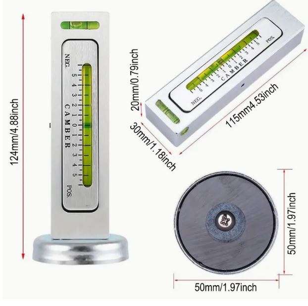 Magnetic Castor and Camber Alignment Gauge Tool