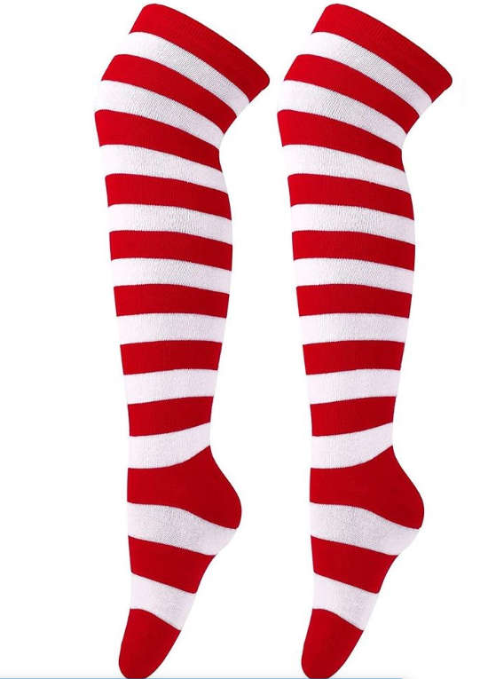 Sexy Elf Over Knee Long Striped Socks