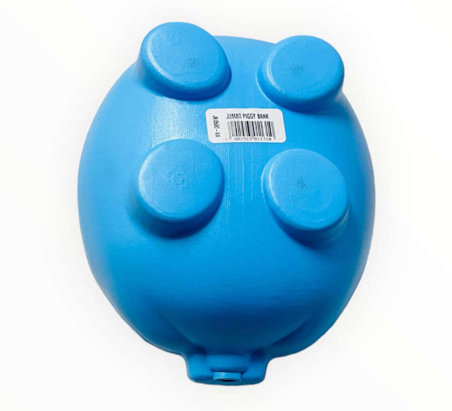 Jumbo Plastic Piggy Bank - Blue