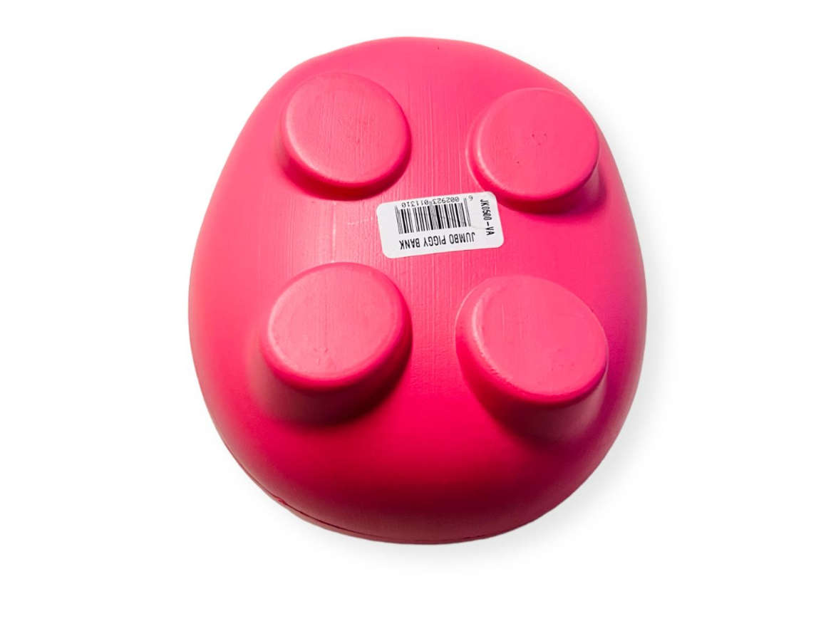 Jumbo Plastic Piggy Bank - Pink