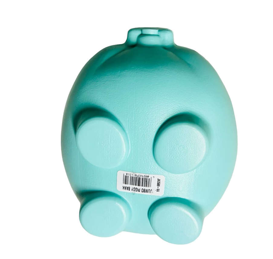 Jumbo Plastic Piggy Bank - Taquise Blue