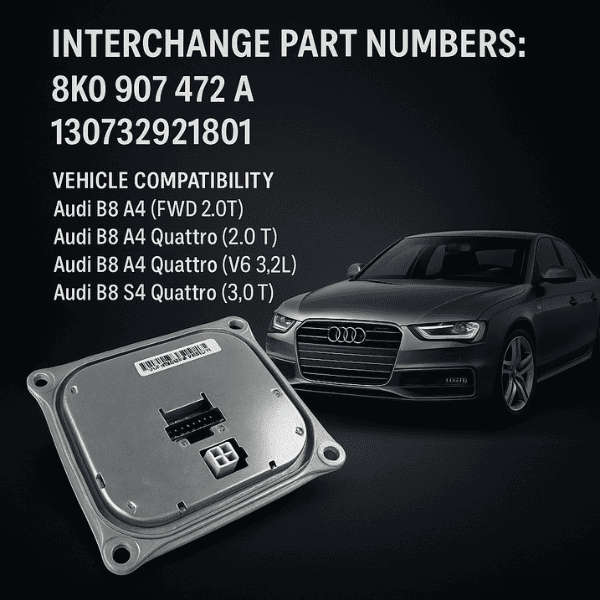 Audi A4 B8 S4 2009-2012 LED Headlight DRL Module - 8K0907472A