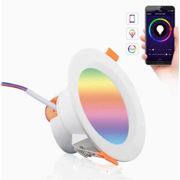 Smart LED Downlight for Home Automation  Tuya Zigbee RGBWC 10W