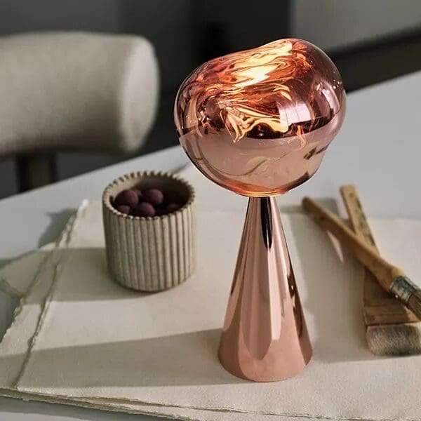 Ultra Modern Designer Melt LED Portable Table Lamp - Gold