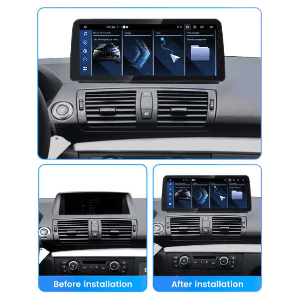 12.3'' Android 13 BMW 1 series E81 E82 E87 E88 GPS Navigation Screen Apple Carplay/Android Auto (...