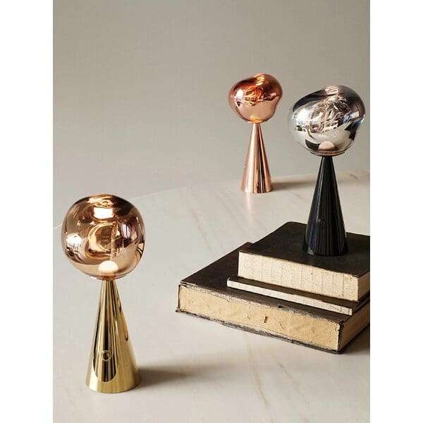 Ultra Modern Designer Melt LED Portable Table Lamp - Gold