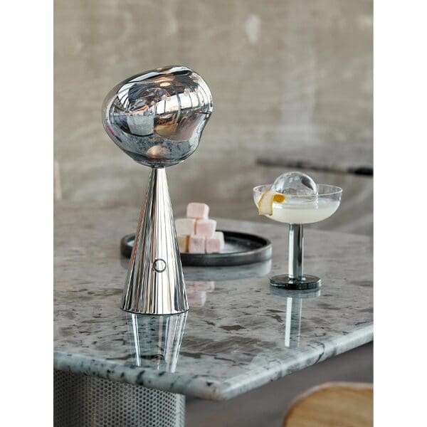 Ultra Modern Designer Melt LED Portable Table Lamp - Silver