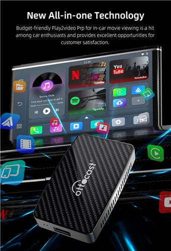 Play2Video Pro All in One Multimedia Adapter - Wired to Wireless Carplay Android Auto